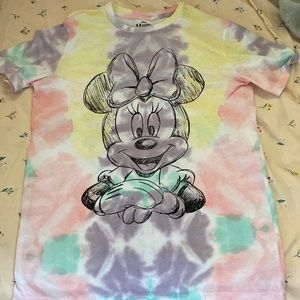 TIEDYE MINNIE MOUSE SHIRT REAL DISNEY GIRLS